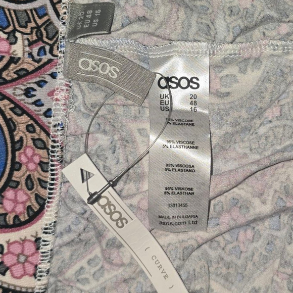 VTG Women's ASOS Shorts Size 16 Multi-color Curve Pleated - Picture 5 of 6